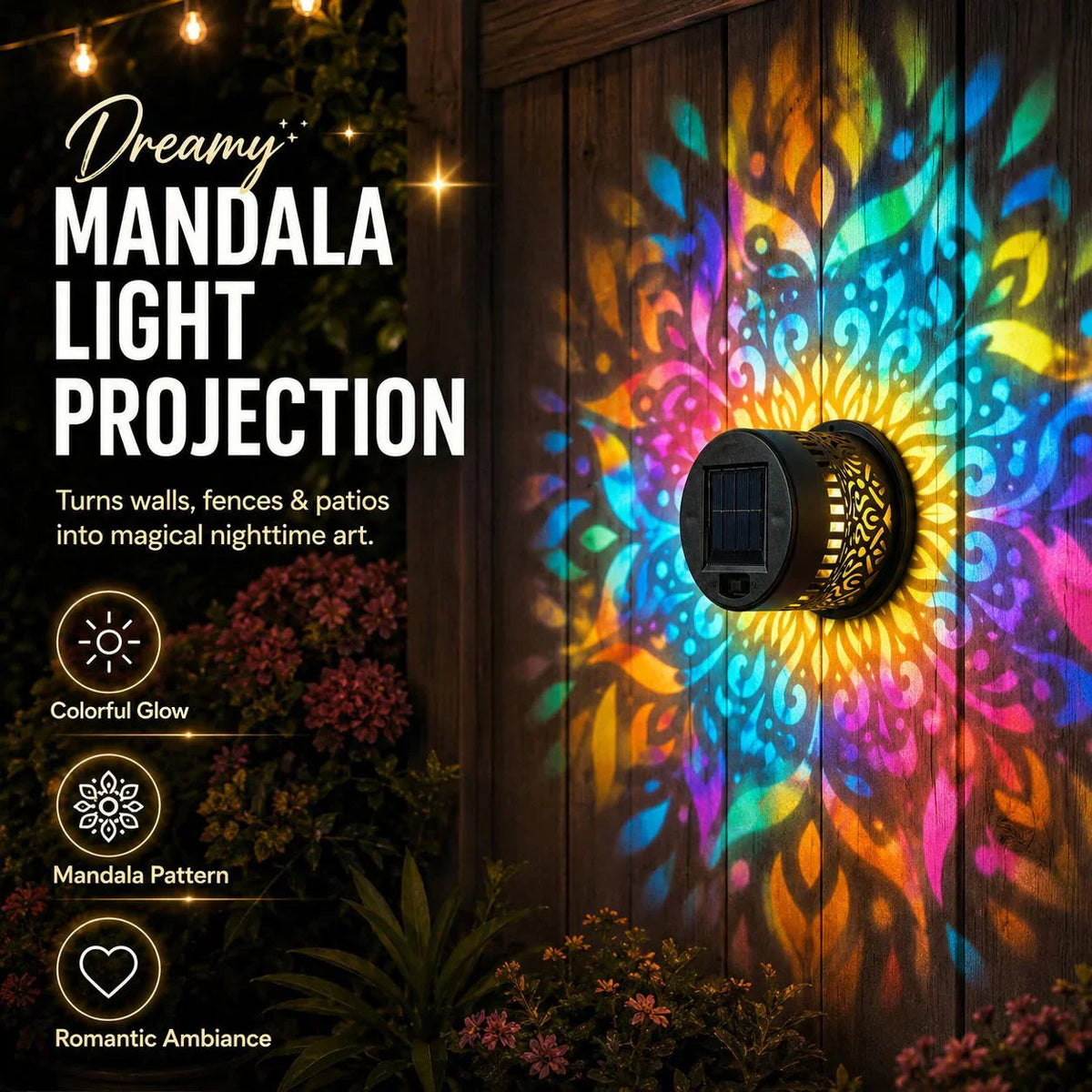 LumaHalo — Mandala Solarleuchte Außen | 1+1 GRATIS