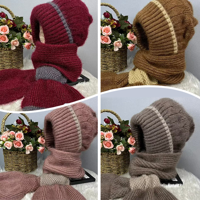 Mia – Damen-Wintermütze mit Schal und winddichtem Ohrenschutz | 1+1 GRATIS