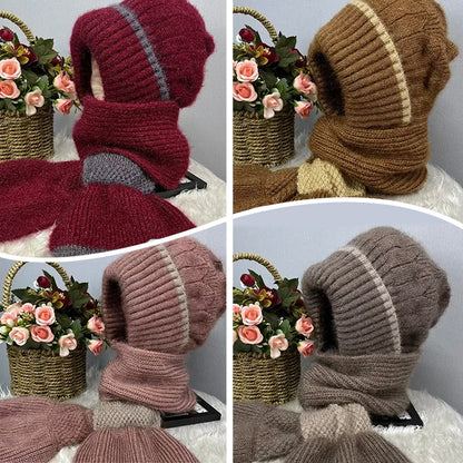 Mia – Damen-Wintermütze mit Schal und winddichtem Ohrenschutz | 1+1 GRATIS