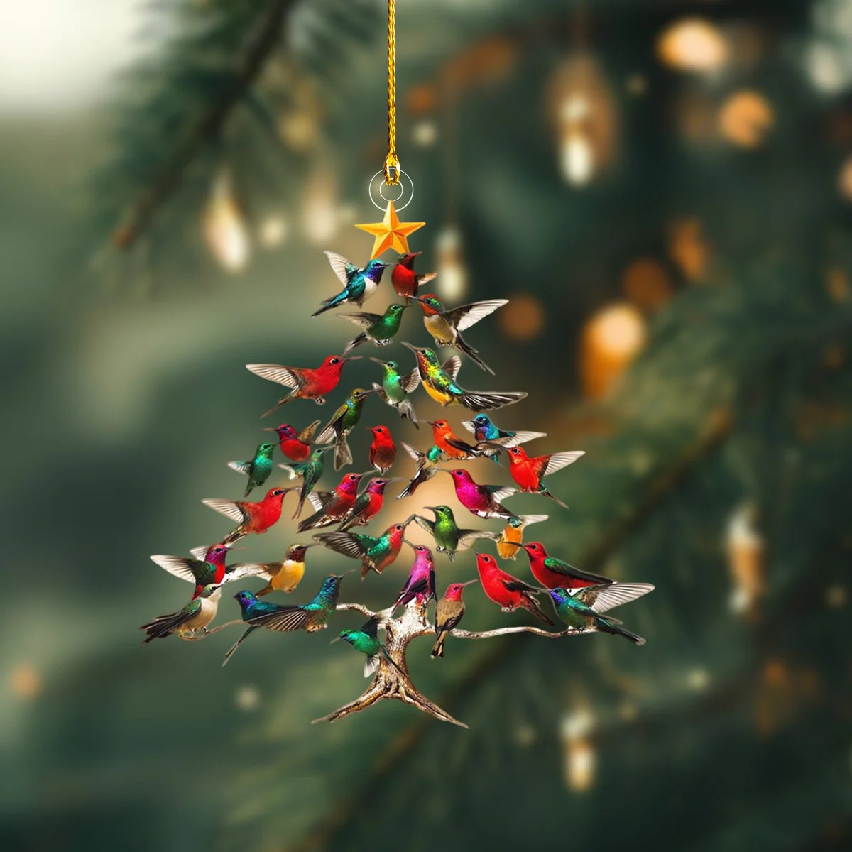 Winterly – Kolibri 2D Acryl-Weihnachtsornament | 1+2 GRATIS