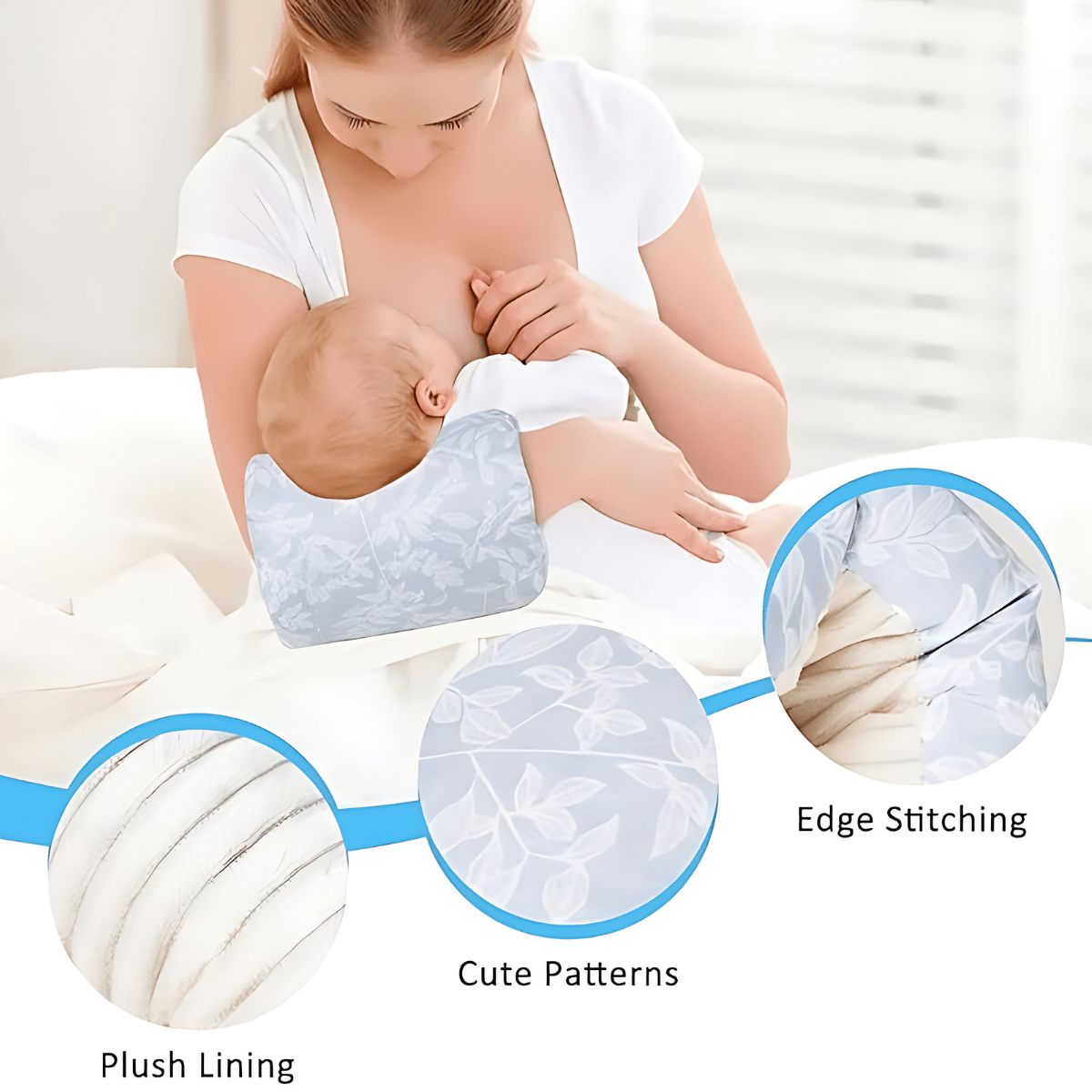 1 + 1 GRATIS HEUTE | NurturePillow™ | Stillkissen Armstütze für Babys