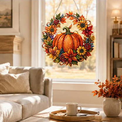 AutumnGlow — Diamond Painting Kürbis-Kranz | 1+1 GRATIS
