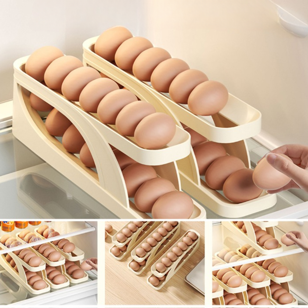 1+1 GRATIS | EggScroller™ Eier mühelos frisch halten und Ihren Kühlschrank ordentlich behalten