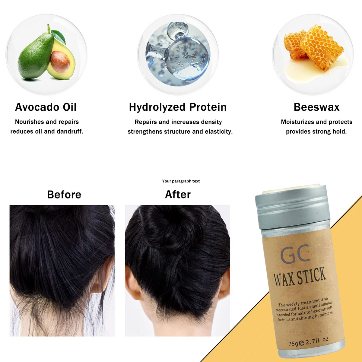 1+1 GRATIS | Hair Wax Stick™ — Müheloser Ganztägiger Stil mit Natürlich, Frizz-freier Zuversicht