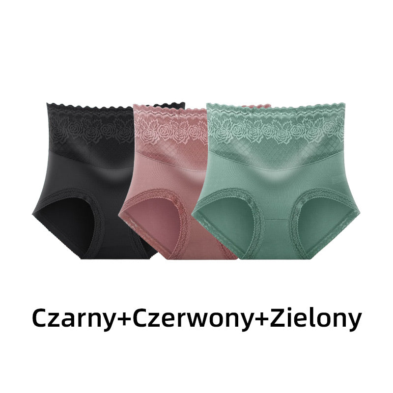 LaceComfort – Damen Spitzen-Slips mit Hohem Bund | 1+1 GRATIS