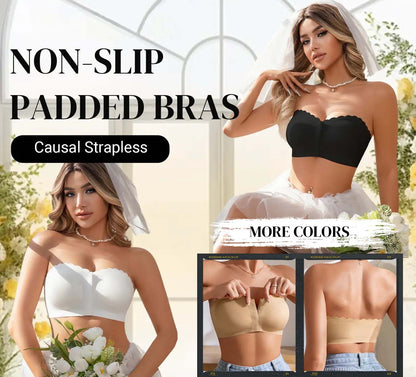 SlipFree™ – Nahtloser Bandeau-BH mit Vorderverschluss | 1+1 GRATIS