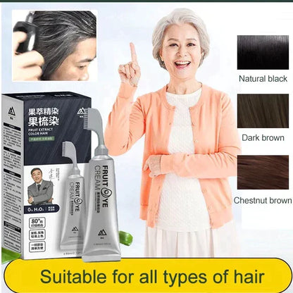 ColorFruit™ 80ml  Haarfärbe-Kamm Mit Fruchtessenzen | 1+1 GRATIS