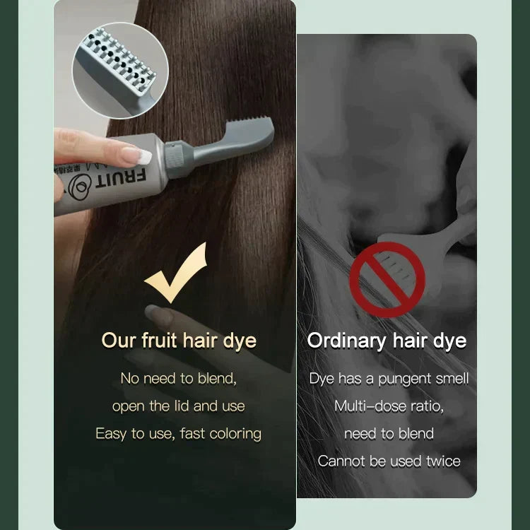 ColorFruit™ 80ml  Haarfärbe-Kamm Mit Fruchtessenzen | 1+1 GRATIS