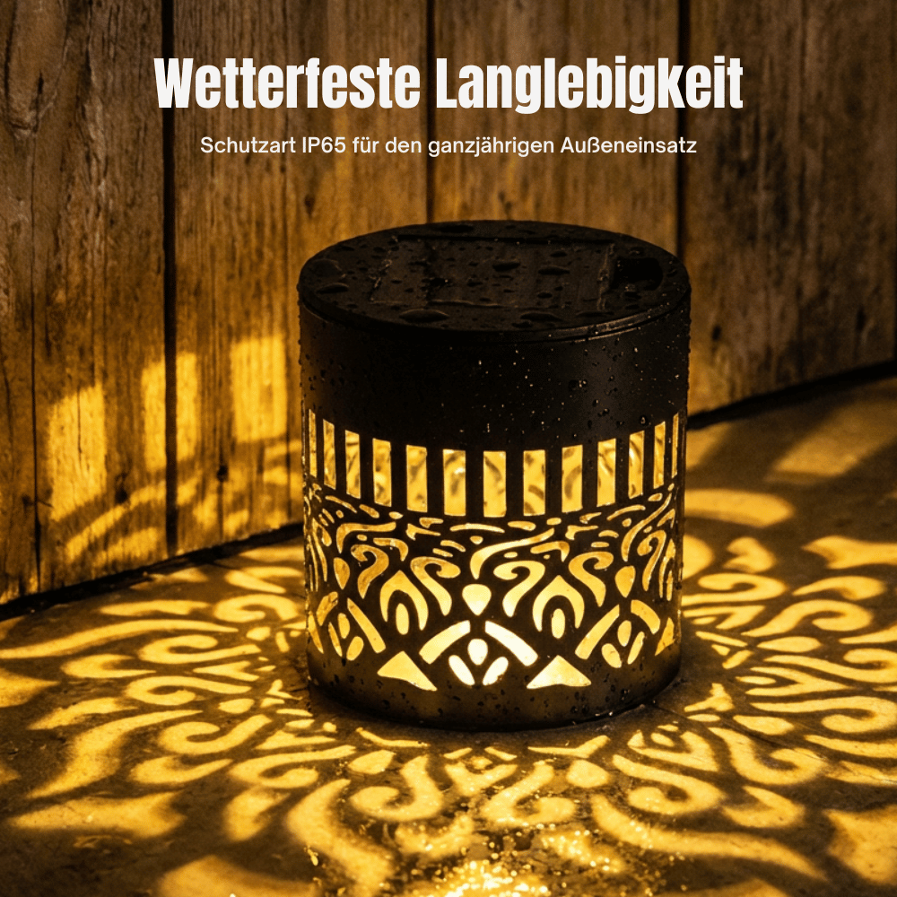 LumaHalo — Mandala Solarleuchte Außen | 1+1 GRATIS