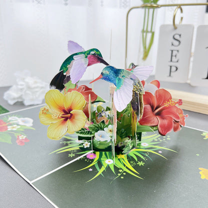 BloomLux Handgemachte 3D‑Blumen-Grußkarte | 1+2 GRATIS