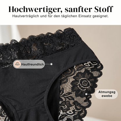Aura — Weiche Atmungsaktive Spitzenslips | 1+1 GRATIS