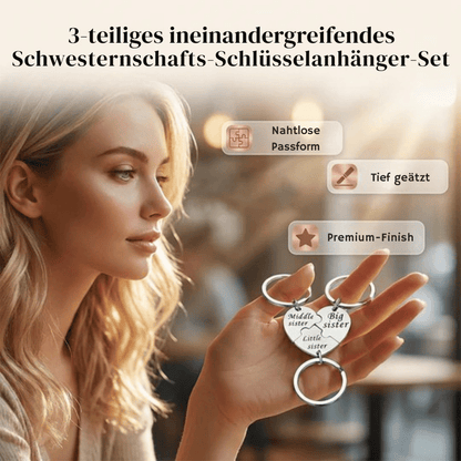 SisterBond — Puzzle-Schlüsselanhänger für Schwestern | 1+1 GRATIS