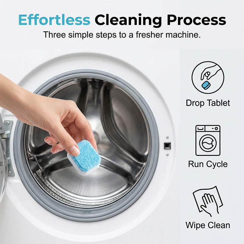 WasherRefresh 10 Stück — Waschmaschinen-Reinigungstabletten | 1+2 GRATIS