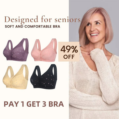 ComfortWear – Bequeme Frontverschluss-BH mit Knopfleiste | 1+1 GRATIS