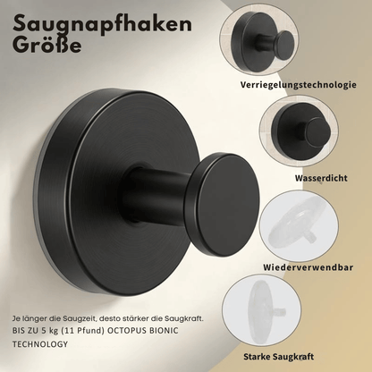 ProSteel — Elegante Saugnapf-Wandhaken | 1+1 GRATIS