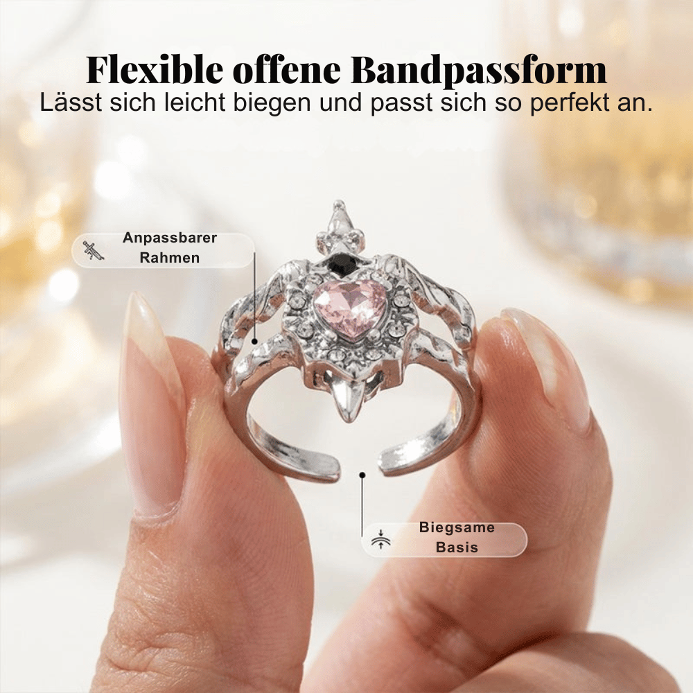Jina — Gothic Herzring | 1+1 GRATIS