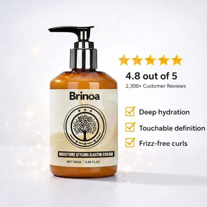 Lockencreme für lockiges Haar | Marokkanische Pflegeformel mit Feuchtigkeitsbalance | Mehr Volumen & Definition