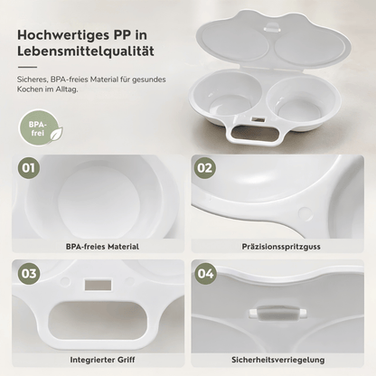 SwiftPoach — Mikrowellen-Doppel-Eierdämpfer | 1+1 GRATIS