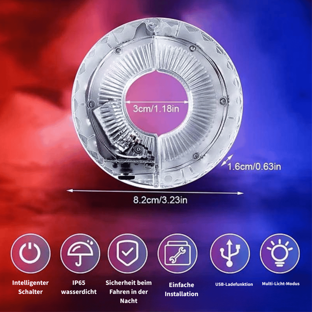 GlowWheel – Bewegungs-Fahrradlicht | 1+1 GRATIS