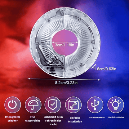 GlowWheel – Bewegungs-Fahrradlicht | 1+1 GRATIS