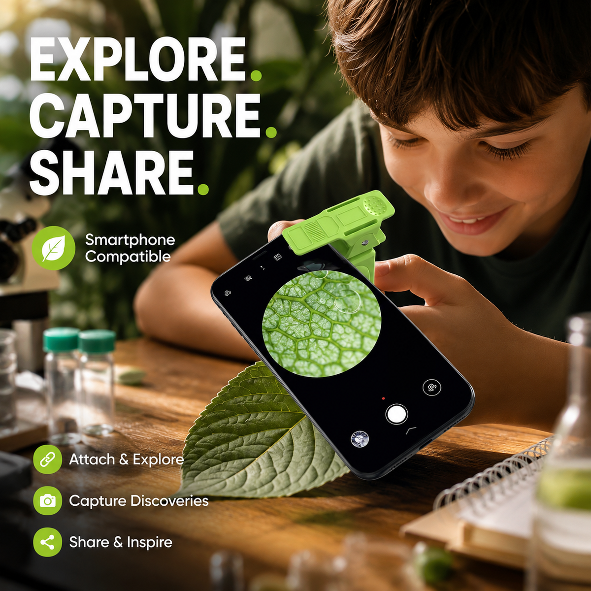 SnapScope — Tragbares Kinder-Mikroskop | 1+1 GRATIS