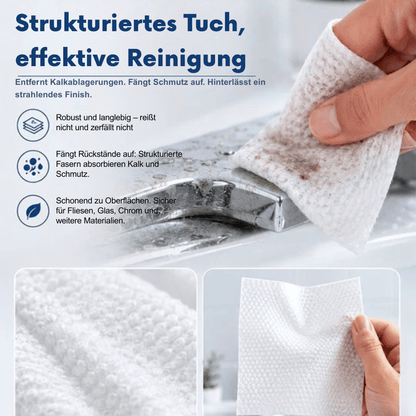 RadianceWipe — Entkalkungstücher fürs Badezimmer | 1+1 GRATIS