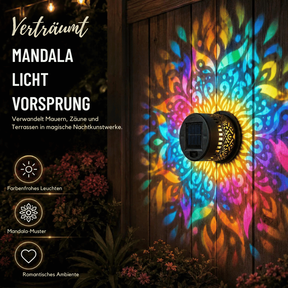 LumaHalo — Mandala Solarleuchte Außen | 1+1 GRATIS