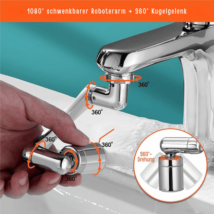 AquaSpin — 1080° Schwenkbarer Wasserhahn-Adapter  | 1+1 GRATIS
