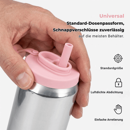 SipSafe — Auslaufsicherer Silikondeckel mit Strohhalm | 1+1 GRATIS