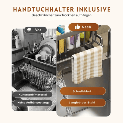 FlowNest — Spülbecken-Abtropfschale-Organizer | 1+1 GRATIS