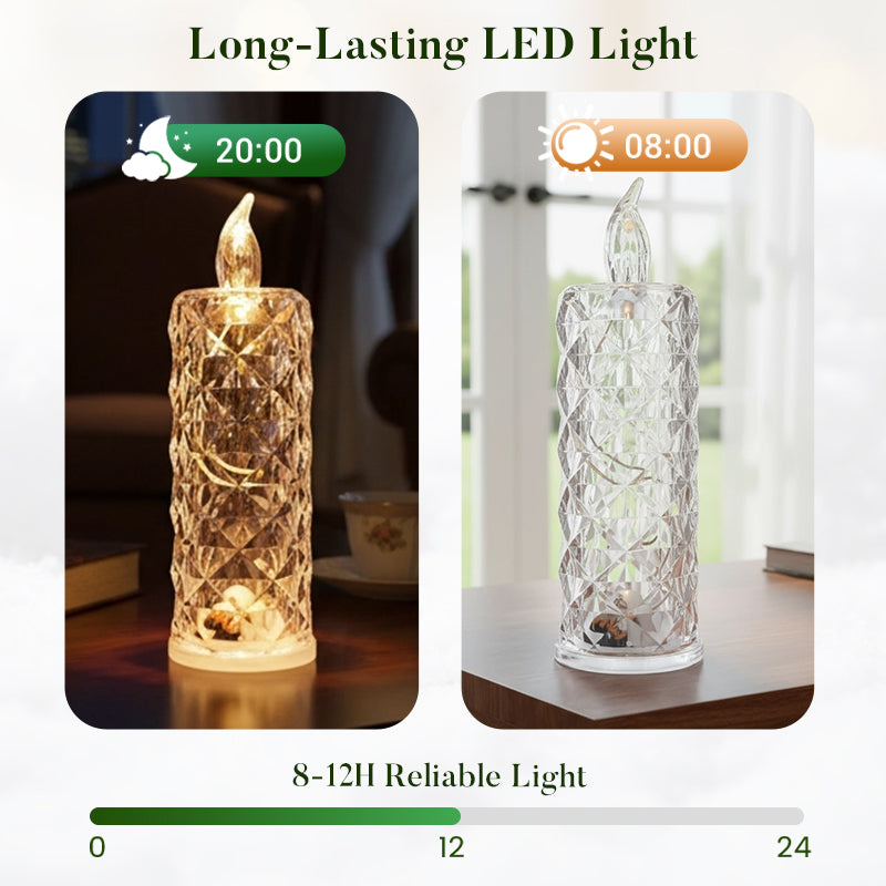LumiGlow – Kristall LED Kerzenlicht | 1+2 GRATIS