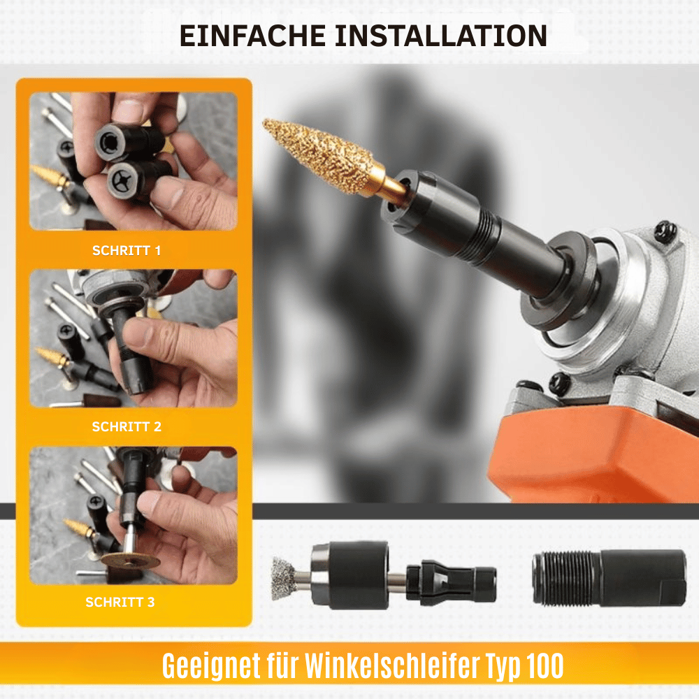 PowerGrip — Winkelschleifer Adapter Tool | 1+1 GRATIS