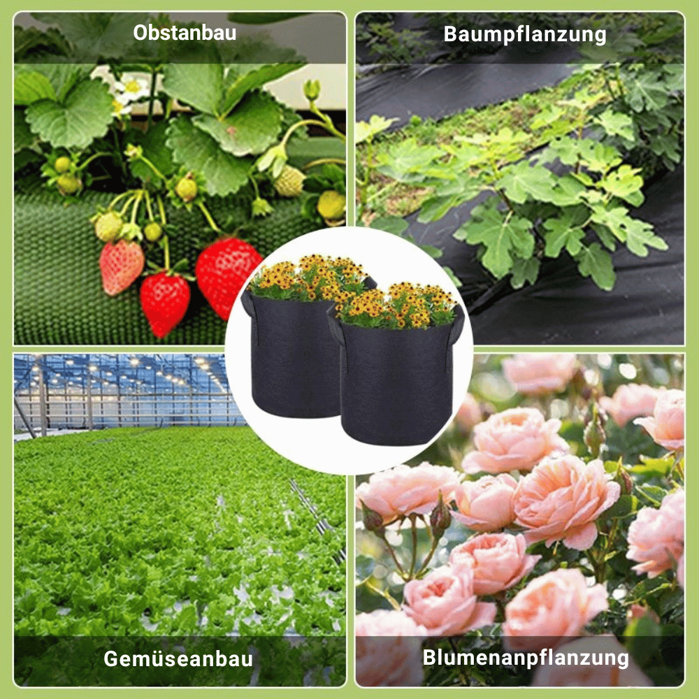 GeoRoot — Atmungsaktive Pflanzbeutel | 1+1 GRATIS