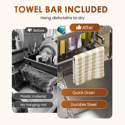 FlowNest — Spülbecken-Abtropfschale-Organizer | 1+1 GRATIS