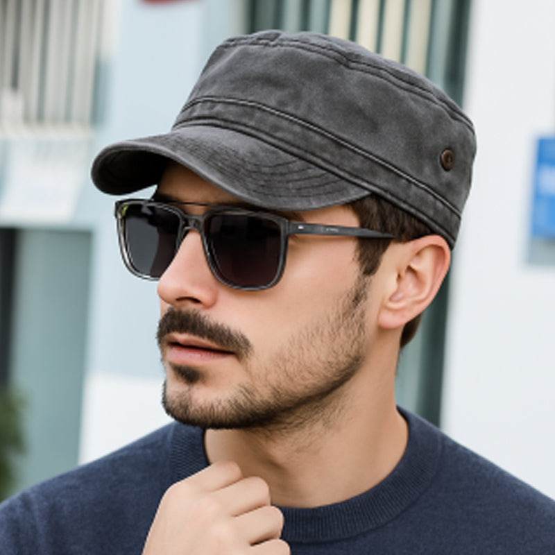Hunter — Militärische Flat Cap | 1+1 GRATIS