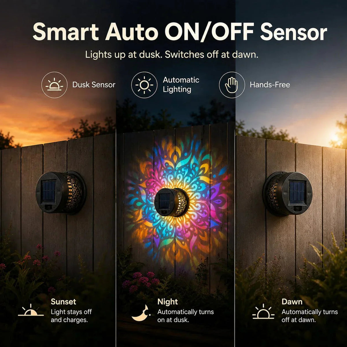 LumaHalo — Mandala Solarleuchte Außen | 1+1 GRATIS