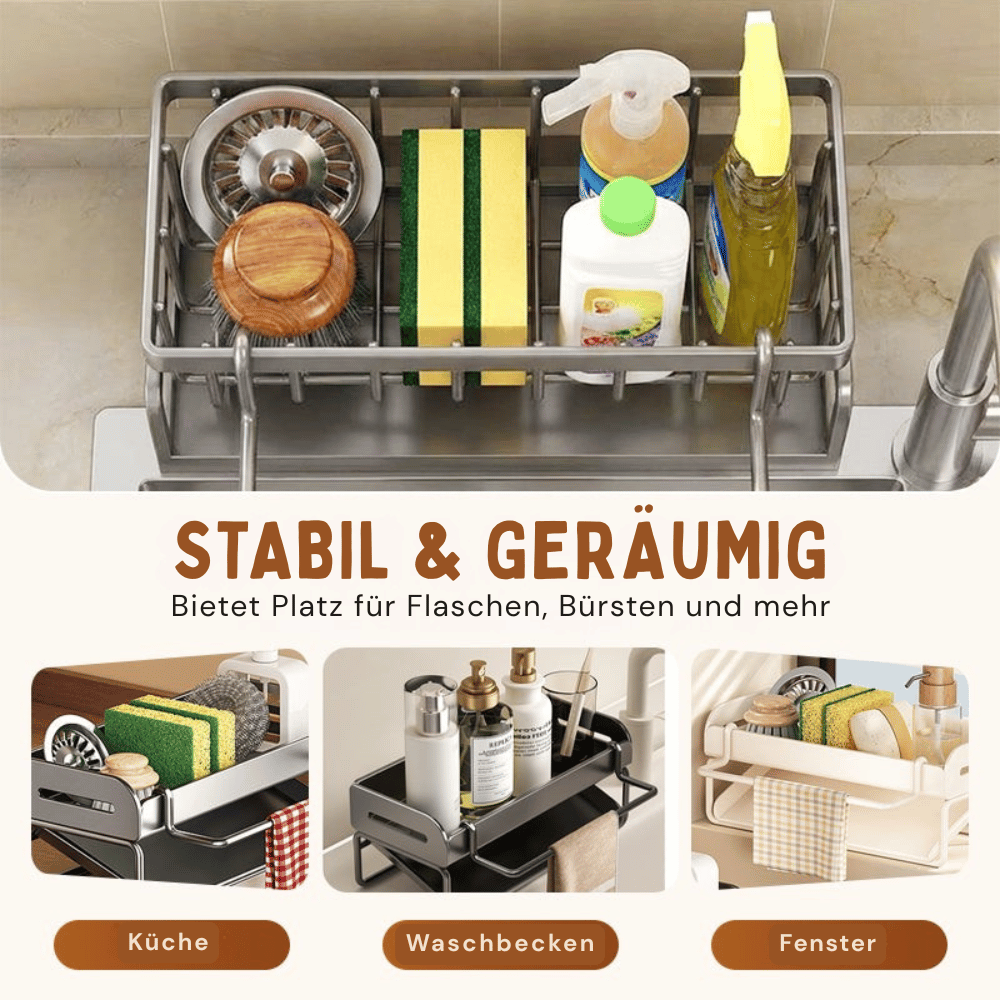 FlowNest — Spülbecken-Abtropfschale-Organizer | 1+1 GRATIS