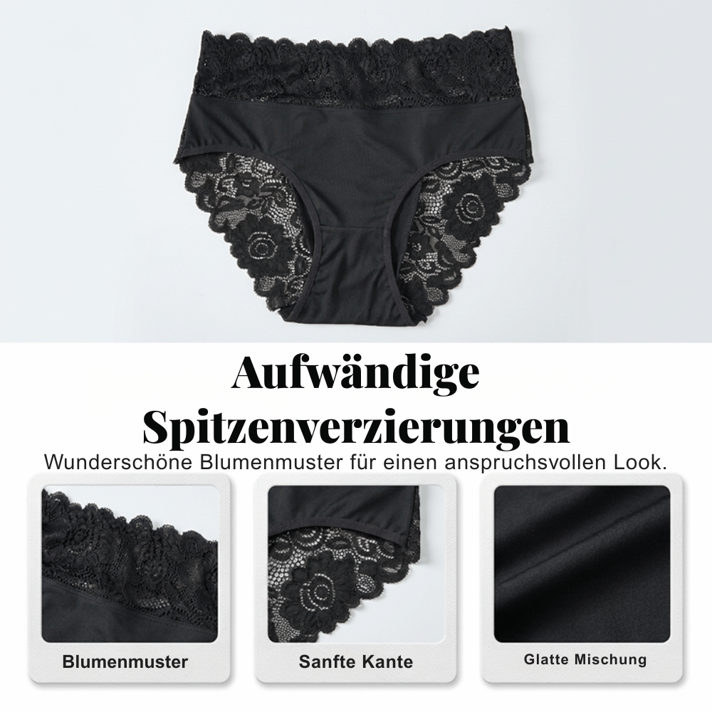 Aura — Weiche Atmungsaktive Spitzenslips | 1+1 GRATIS