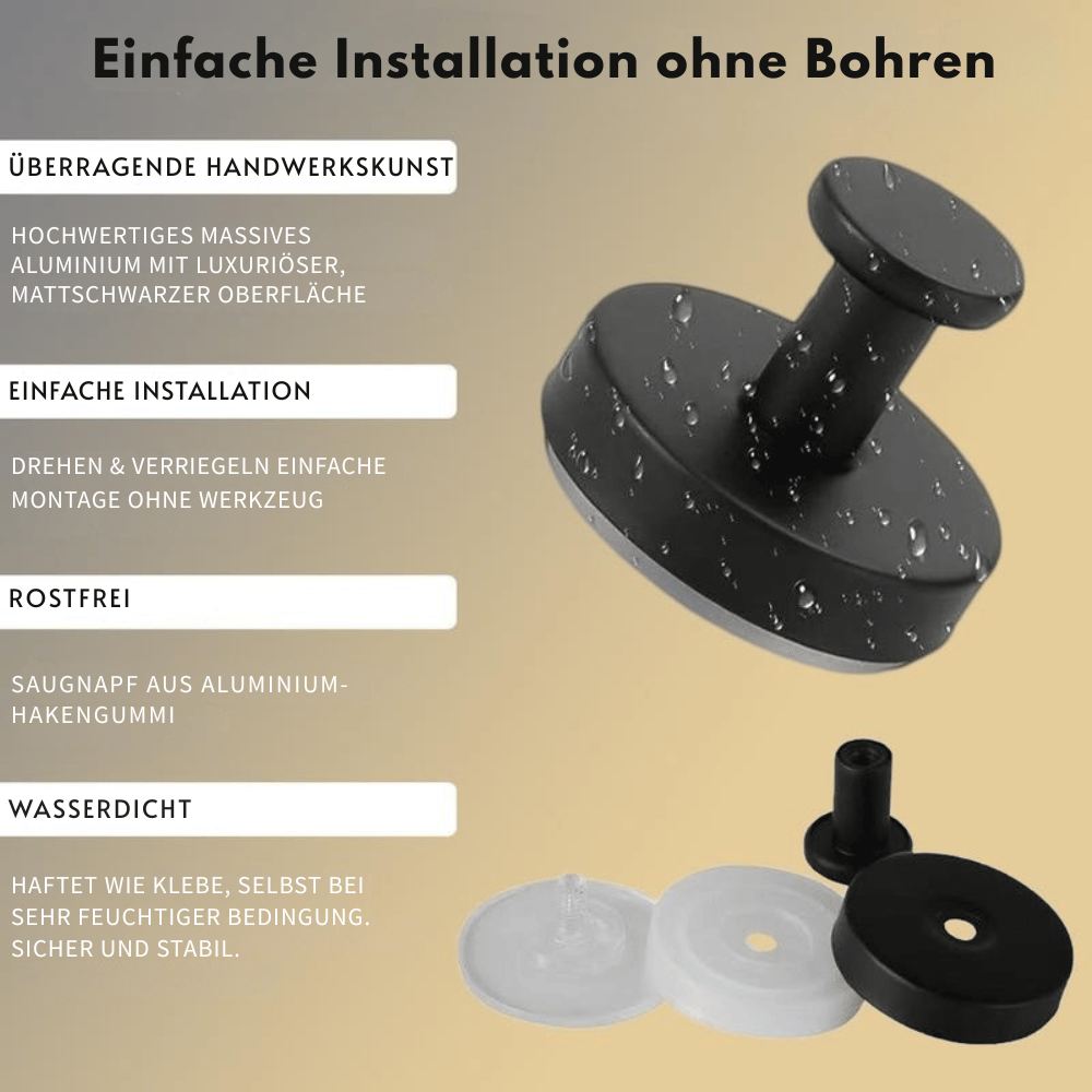 ProSteel — Elegante Saugnapf-Wandhaken | 1+1 GRATIS