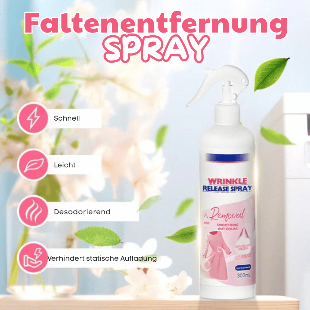 WrinkleAway — Faltenspray für makellose Kleidung | 1+1 GRATIS