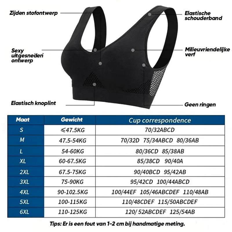 AirFlex™ – Atmungsaktiver Sport-BH ohne Bügel für maximalen Komfort & Halt | 1+1 GRATIS