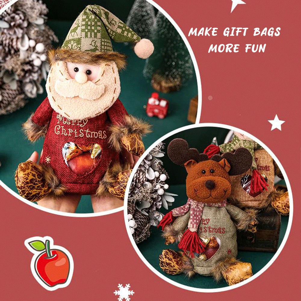MerryBag – Weihnachtliche Geschenk-Tasche mit Reißverschluss | 1+2 GRATIS