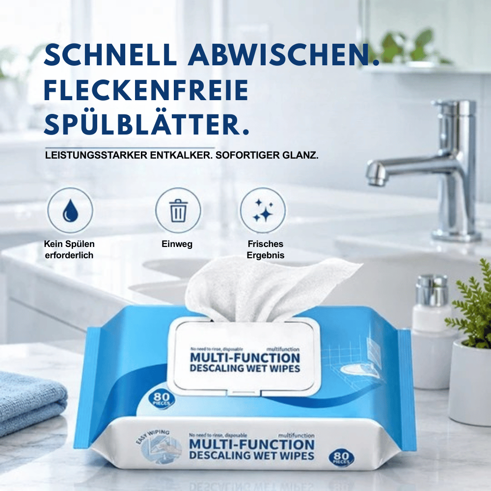 RadianceWipe — Entkalkungstücher fürs Badezimmer | 1+1 GRATIS