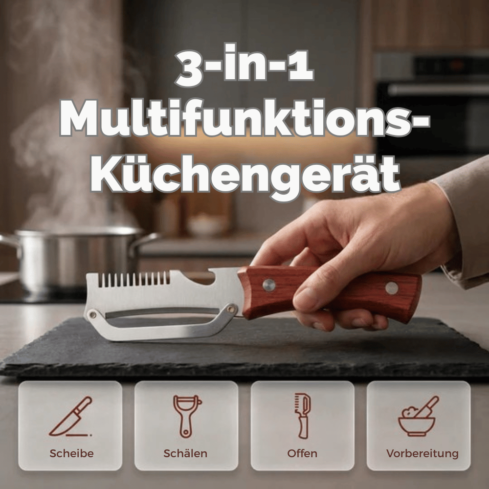 SleekSlice — 3-in-1 Küchen-Multitool | 1+2 GRATIS