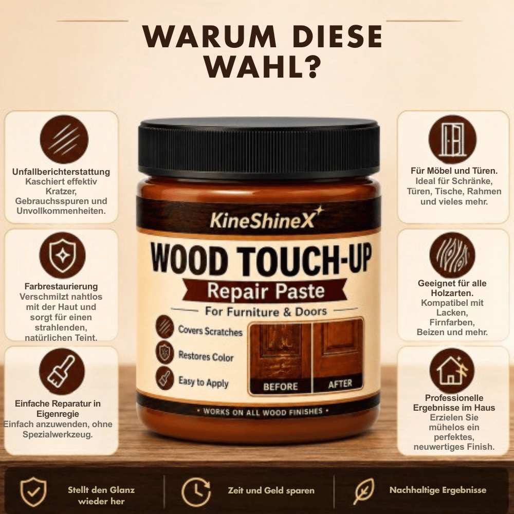 WoodTouch — Holz-Reparaturcreme Braun | 1+1 GRATIS