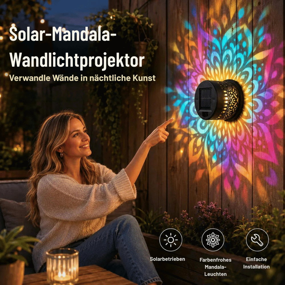 LumaHalo — Mandala Solarleuchte Außen | 1+1 GRATIS