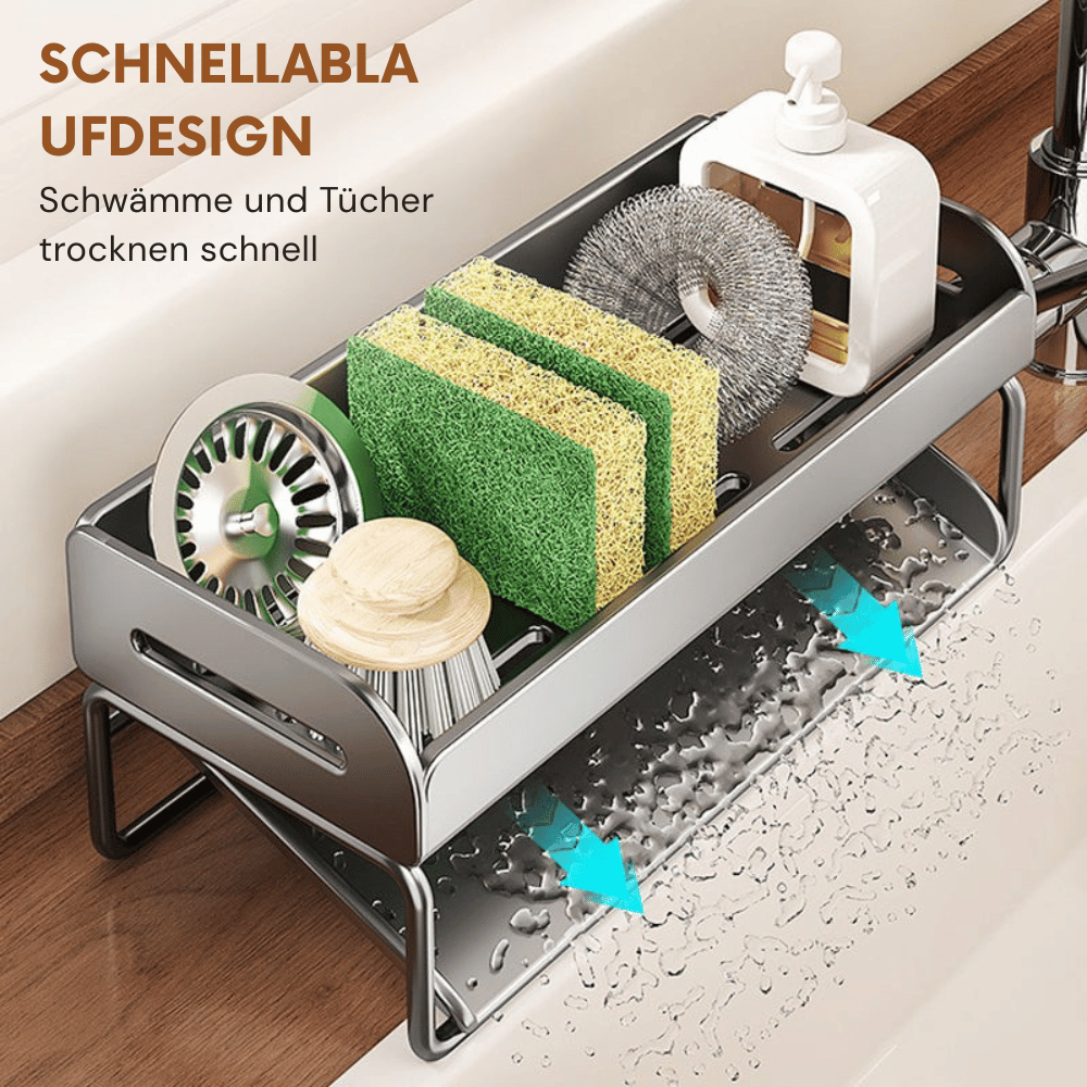FlowNest — Spülbecken-Abtropfschale-Organizer | 1+1 GRATIS