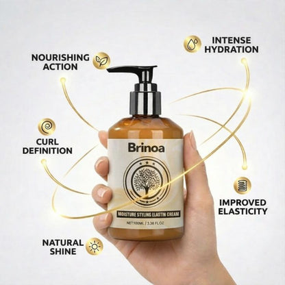 Lockencreme für lockiges Haar | Marokkanische Pflegeformel mit Feuchtigkeitsbalance | Mehr Volumen & Definition