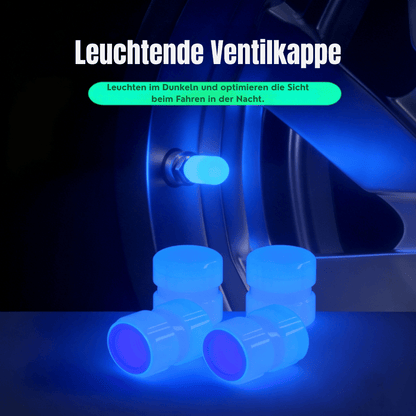 LumaGuard — Leuchtende Reifenventilkappen 4-teiliges Set  | 1+1 GRATIS