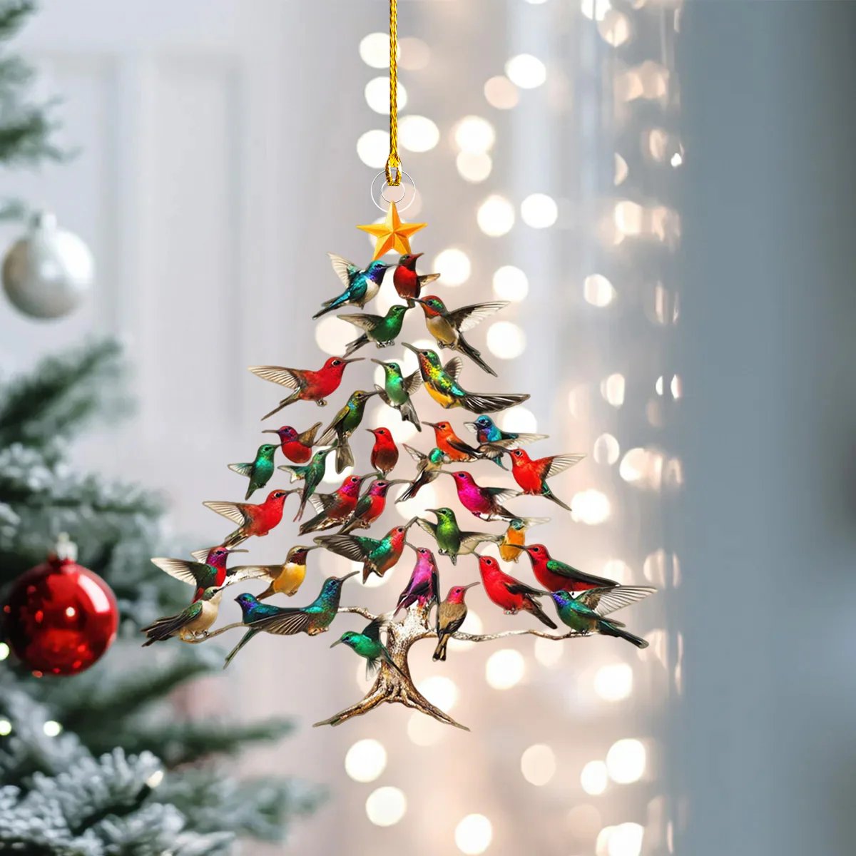 Winterly – Kolibri 2D Acryl-Weihnachtsornament | 1+2 GRATIS